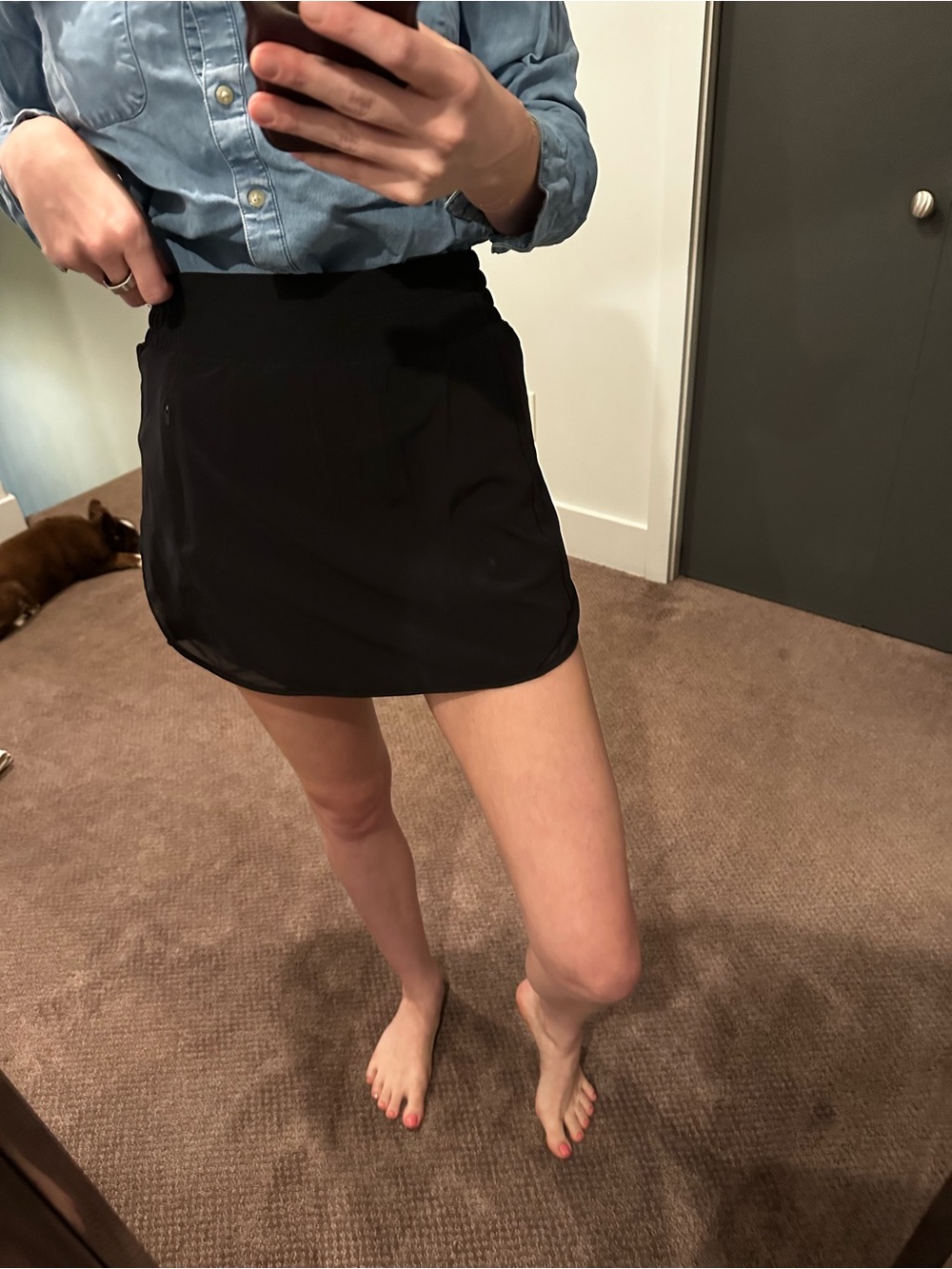 lululemon athletica Black Mini Skirt with Clean Silhouette